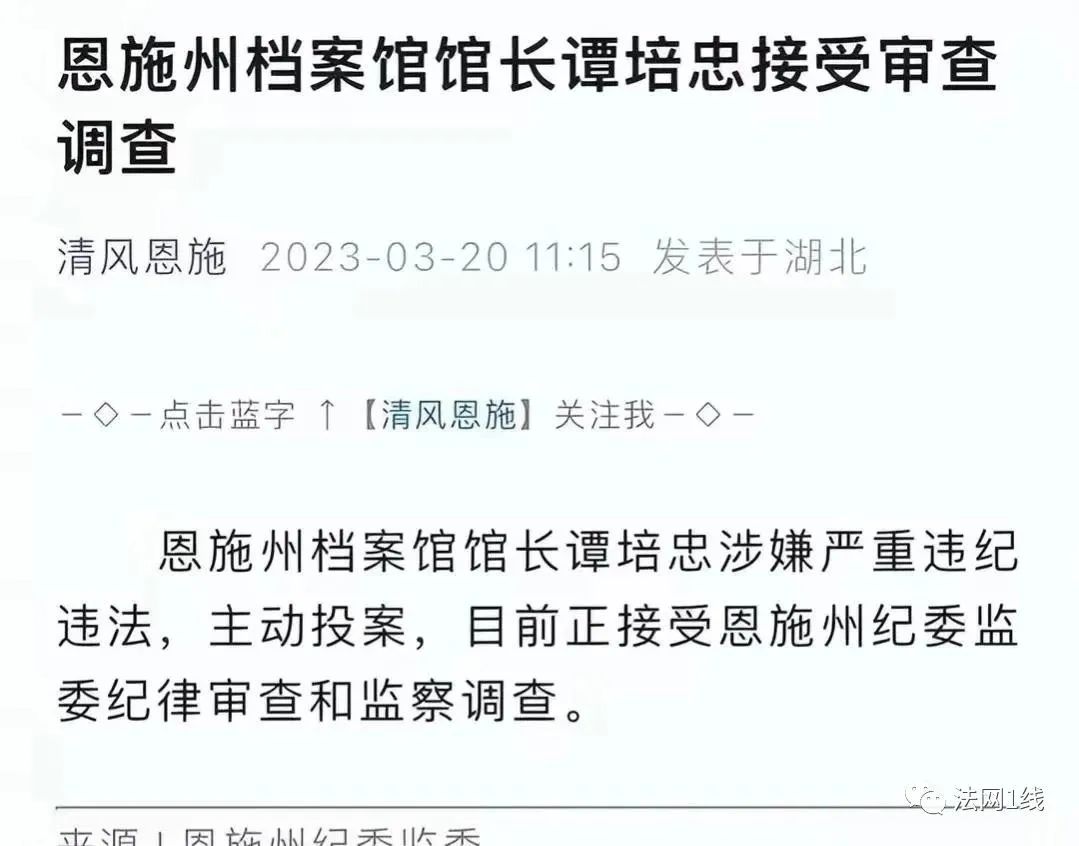 【反腐】谭培忠被查!夜夜惊醒终解脱,预感不妙主动投案